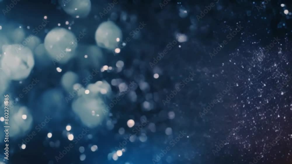 Blue Bokeh Lights with Sparkling Particles Blue Bokeh Lights with Sparkling Particles