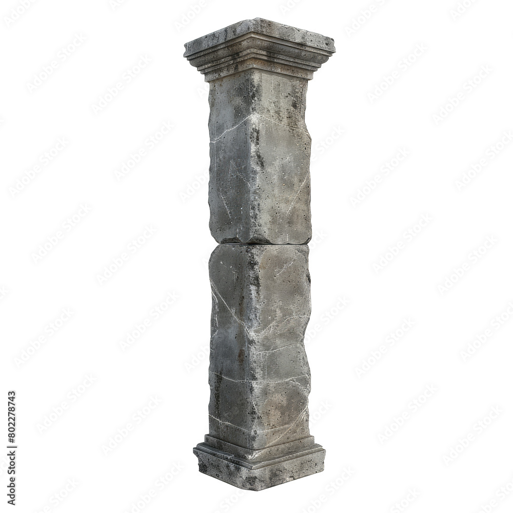 cement pillar Isolated on white background cement pillar Isolated on white background