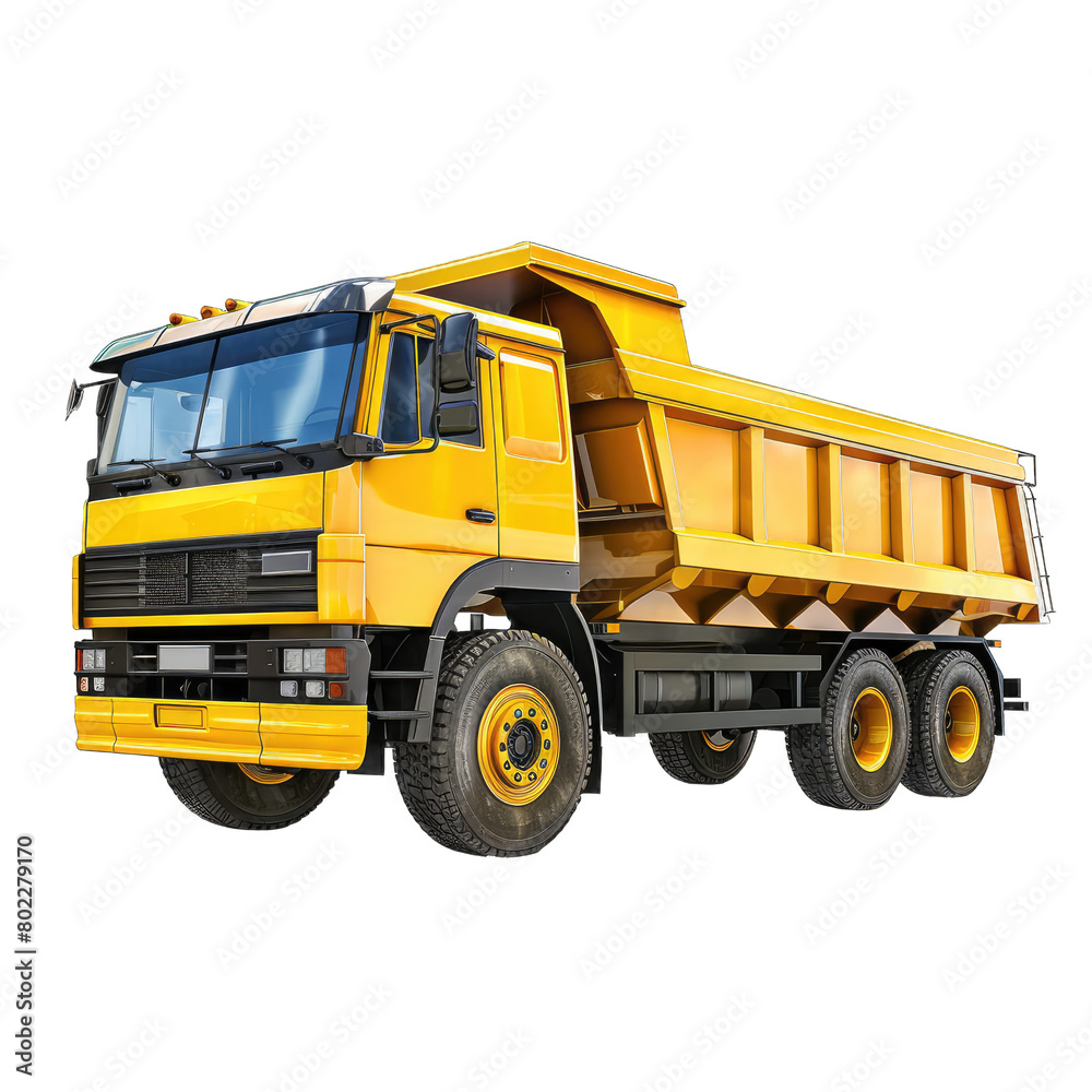 dump trucks Isolated on white background