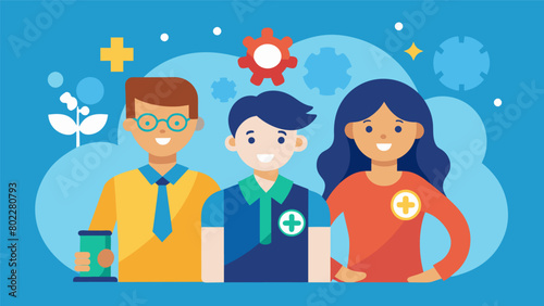 A schoolbased advocacy club led by neurodivergent students using their voices to advocate for better accommodations and support for students with. Vector illustration