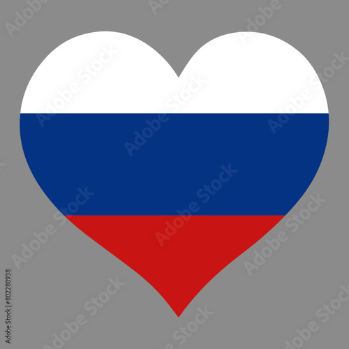 Free Download Russia flag in heart shape, vector illustration on isolated background - GFXLoad