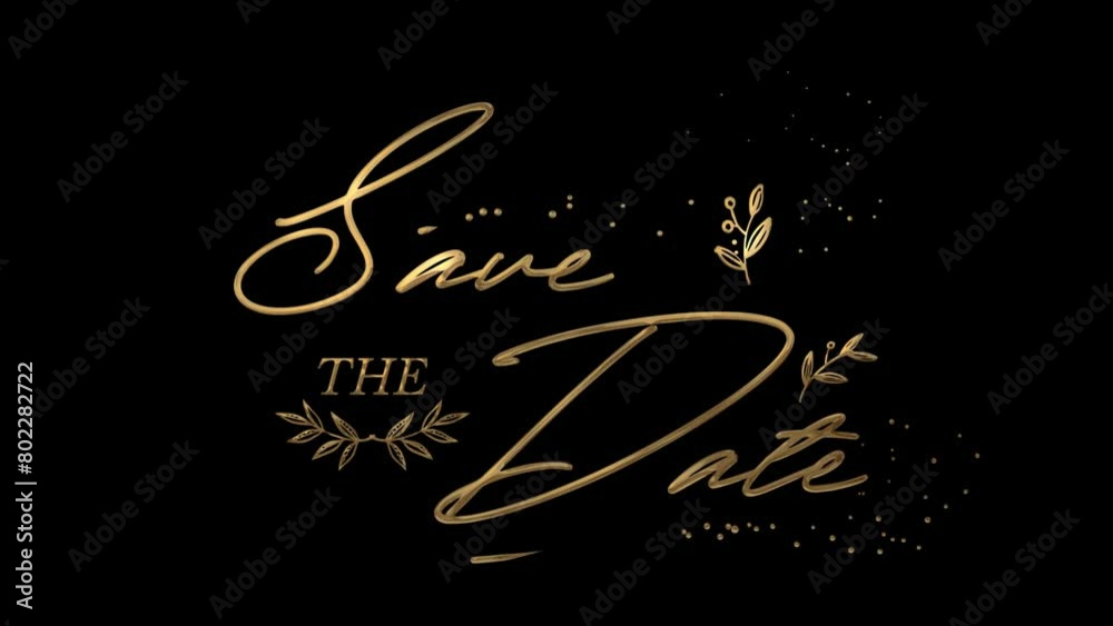 Save The Date Text Animation
