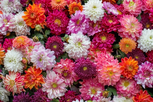 Flowers wall background with amazing colourful chrysanthemum flowers, mothers day, birthday, easter