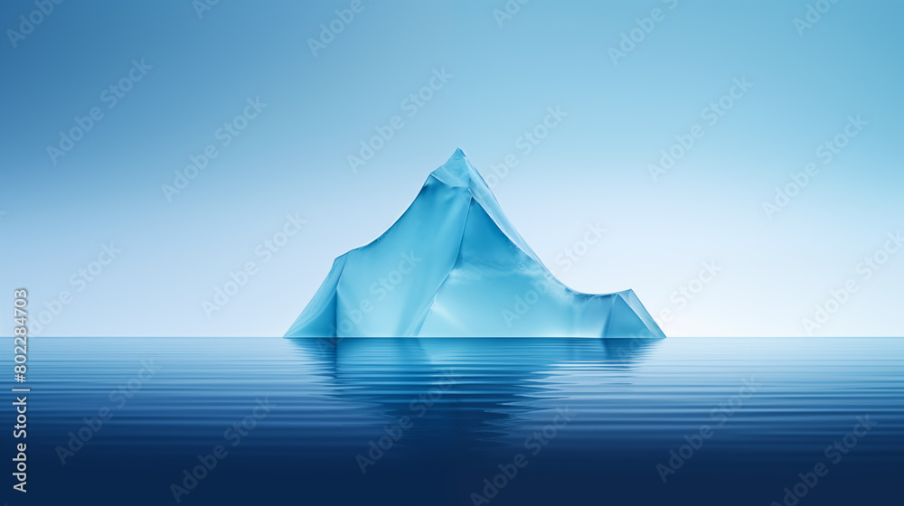 Minimalist interpretation of an iceberg.