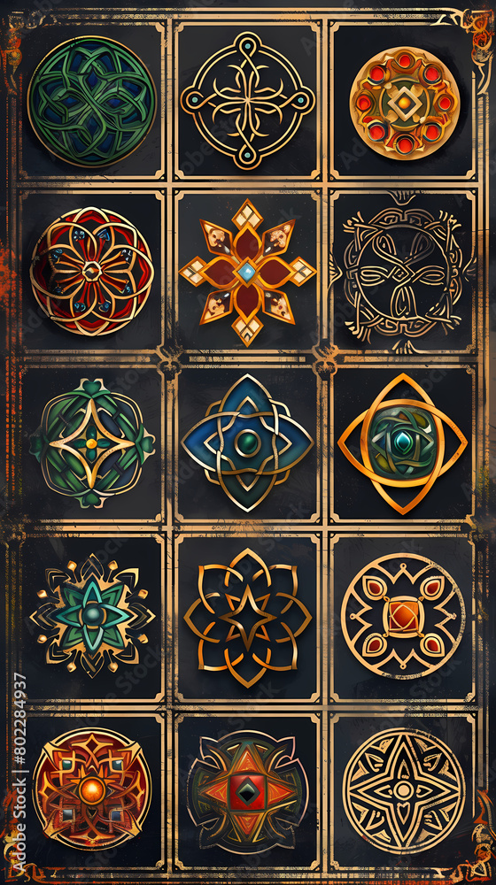 Celtic patterns set vector image Celtic patterns set vector image