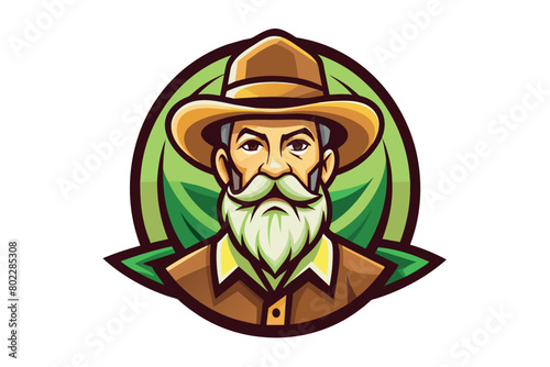 A man with a hat and beard is the main focus of the image