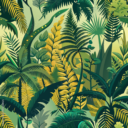 illustration of tropical forest