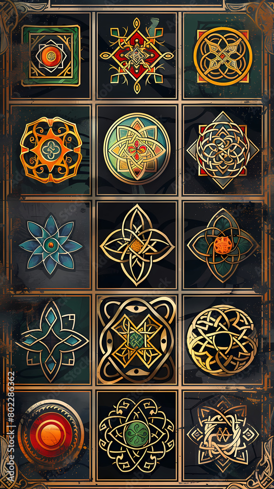 Celtic patterns set vector image Celtic patterns set vector image