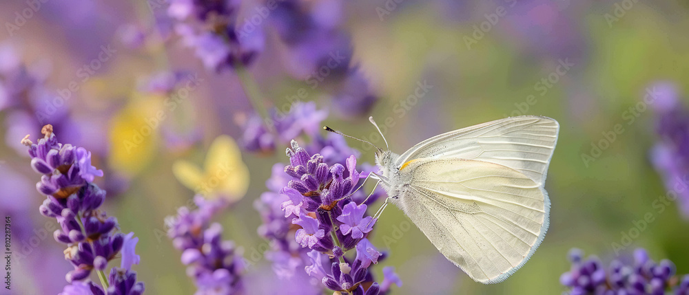 close up about lavender flower, a butterfly close up about lavender flower, a butterfly