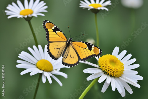 butterfly on camomile © Heng