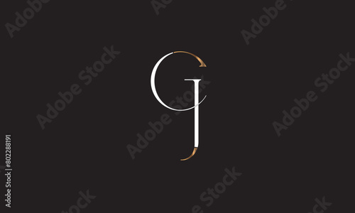 CJ, JC, C, J Abstract Letters Logo Monogram