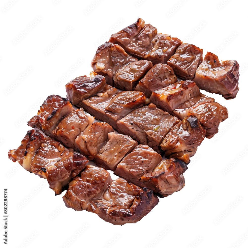 Churrasco, transparent background, isolated image, generative AI