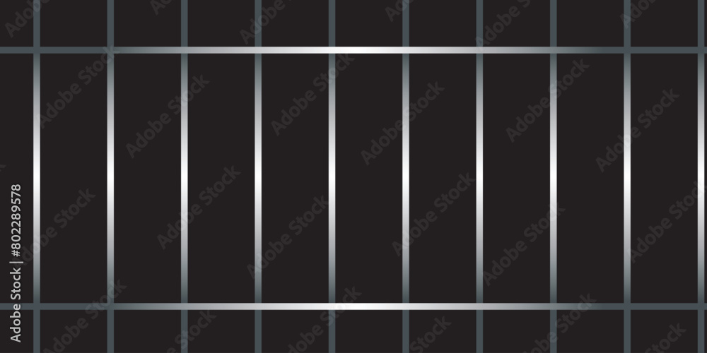 Prison bars realistic metal white background.