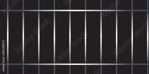 Prison bars realistic metal white background. © paramita