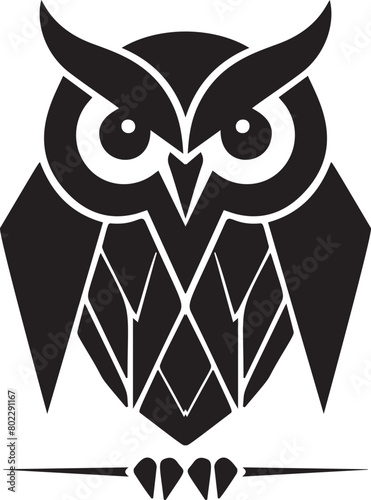 Minimalist Owl Logo Vector Design for Simple and Elegant Branding photo