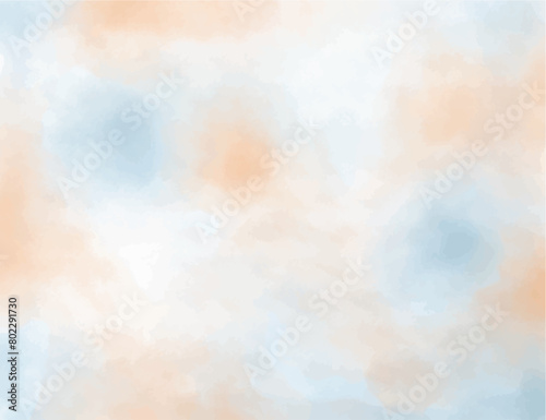 Blue - Orange Sky Splash: Abstract Watercolor Vector Background