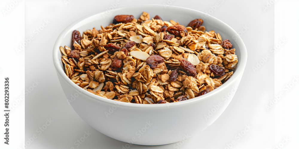 Product Shots on White Background, Bursting with Nuts, Raisins, and Crunchy Goodness Product Shots on White Background, Bursting with Nuts, Raisins, and Crunchy Goodness