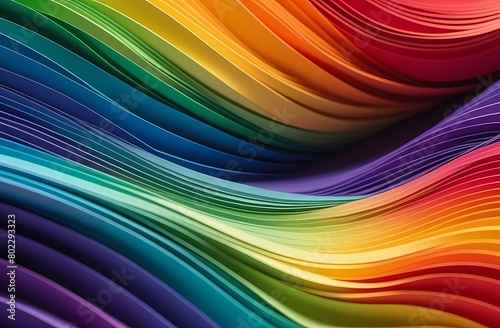 Abstract organic colorful rainbow bold colors paper cut overlapping paper waves texture background