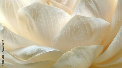 A cream colored lotus petals.