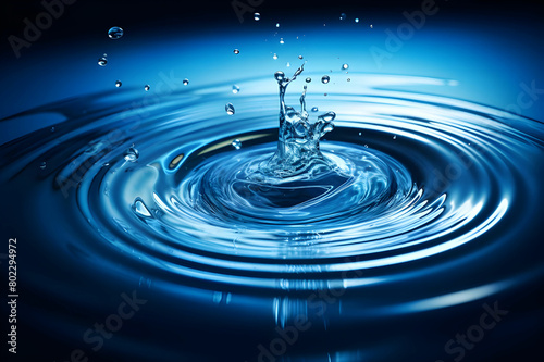 Splash of water drop on water surface