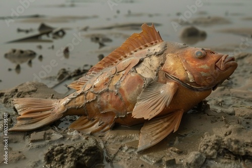 Dead fish on the beach   Dead fish on the beach   Dead fish