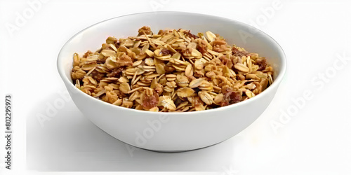 Product Shots on White Background, Bursting with Nuts, Raisins, and Crunchy Goodness