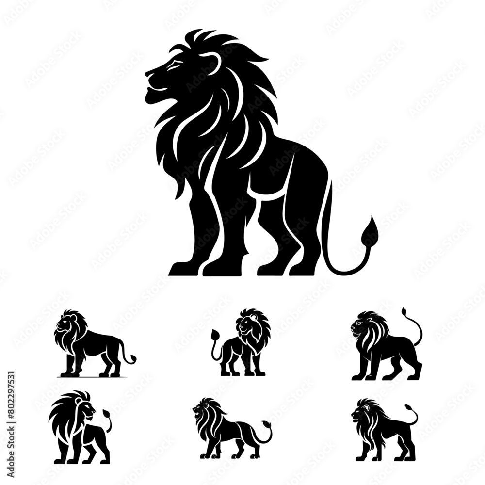 Majestic Lion Vector Logos