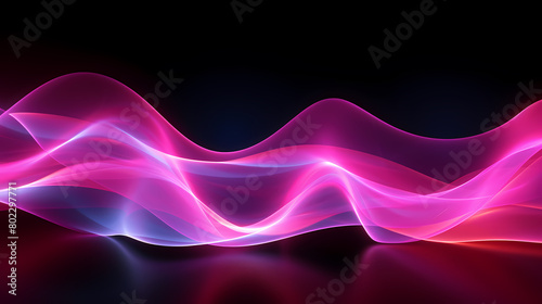 Abstract glowing purple waves