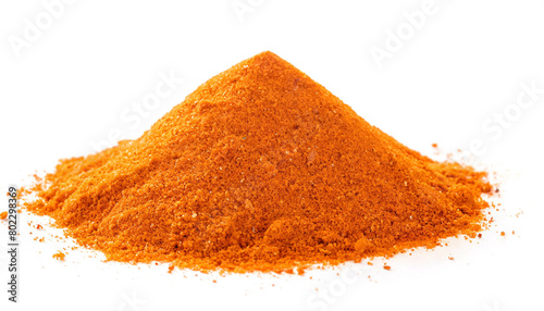 Orange Deko Sand isoliert auf weißen Hintergrund, Freisteller