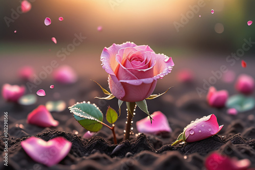 pink roses in the garden © Heng
