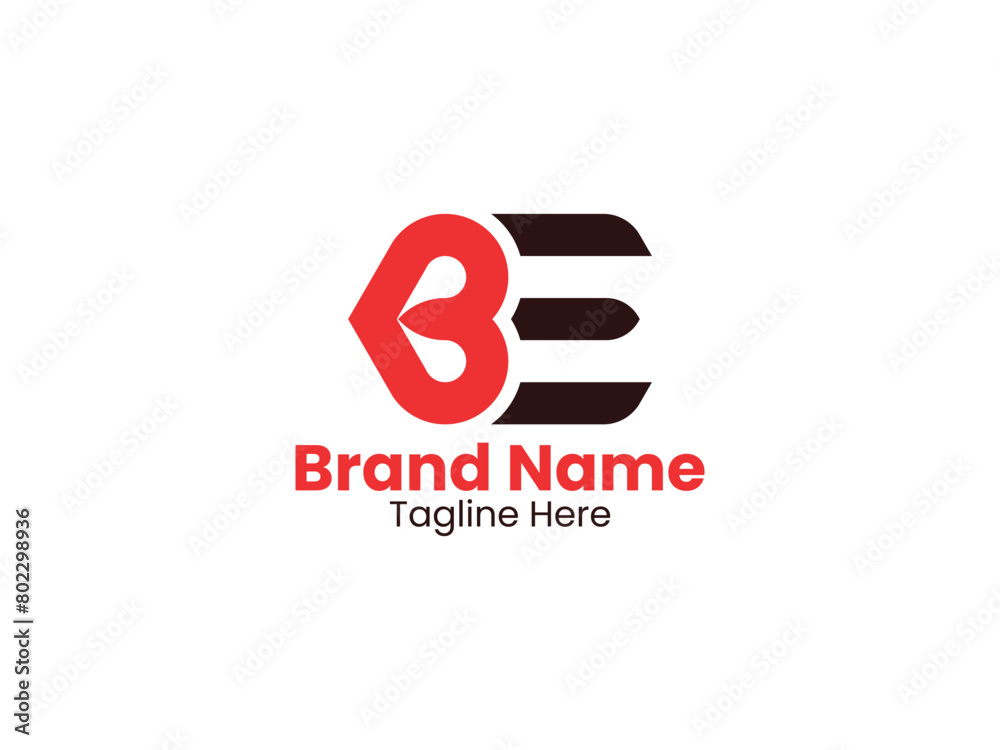 BE creative initials letter logo concept. BE letter design. BE creative initials letter logo concept. BE letter design.