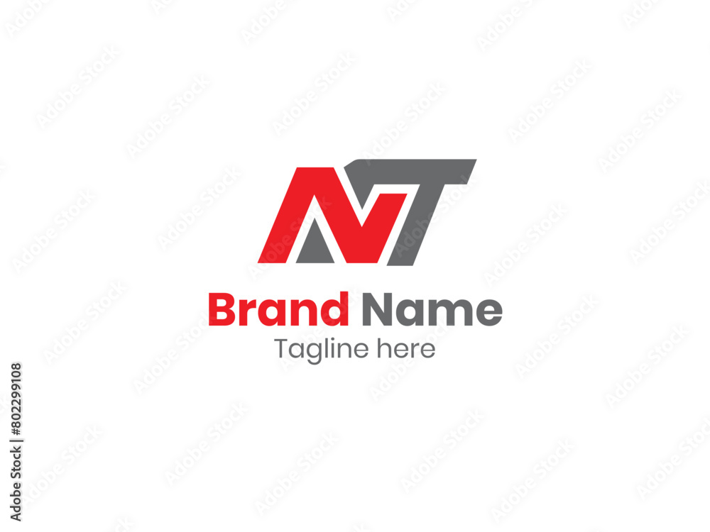 Vector NT or TN logo template. Initial letter NT monogram logo. Vector NT or TN logo template. Initial letter NT monogram logo.