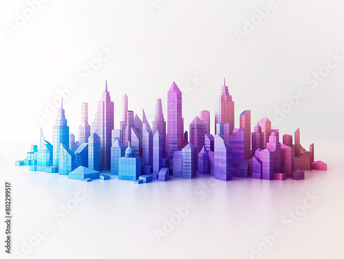 a colorful cityscape with buildings