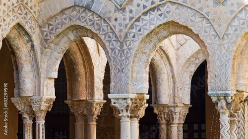 interior of the cathedral of monreale, sicily