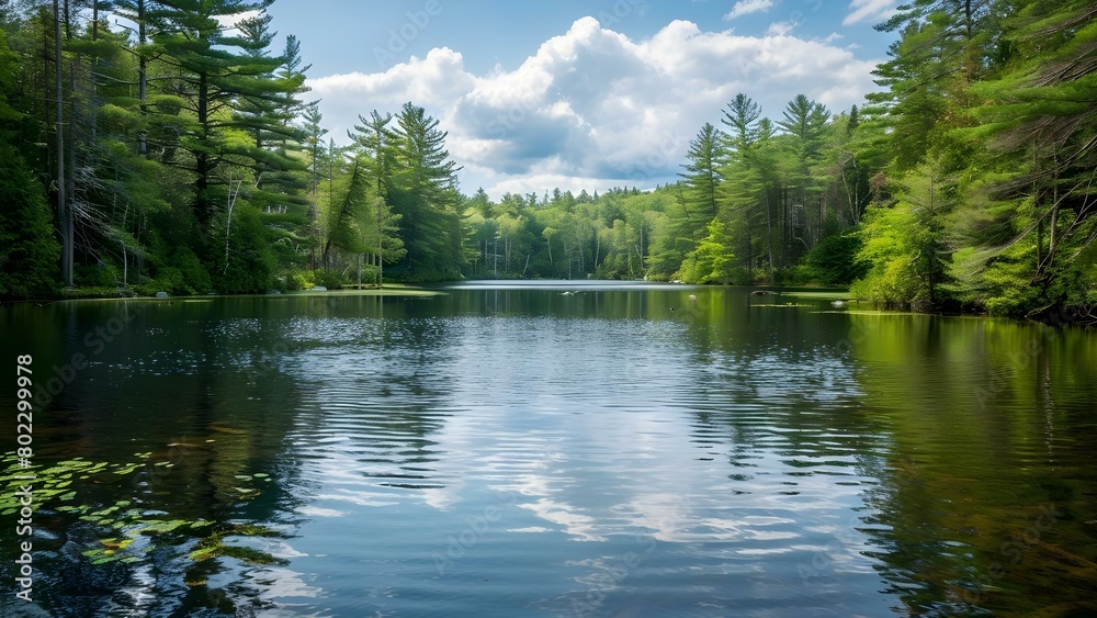 Fototapeta premium Picturesque nature landscapes perfect for relaxation, stress relief, tourism, or wallpaper. Concept Nature Landscapes, Relaxation, Stress Relief, Tourism, Wallpaper
