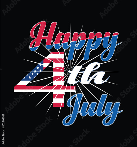 happy 4th July t-shirt desing