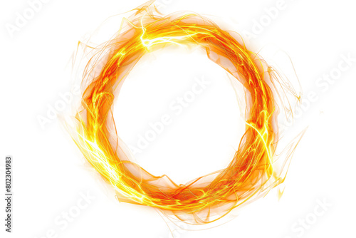 Ethereal Electric Orange Ring with Glowing Energy