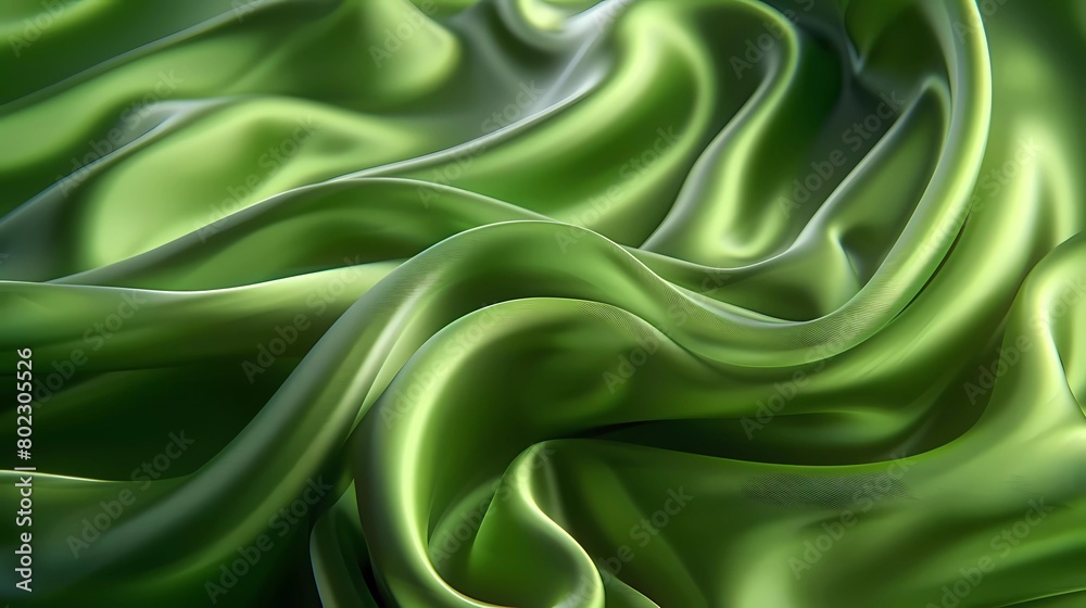 Colorful background of flowing green fabric. Smooth and soft. Colorful background of flowing green fabric. Smooth and soft.