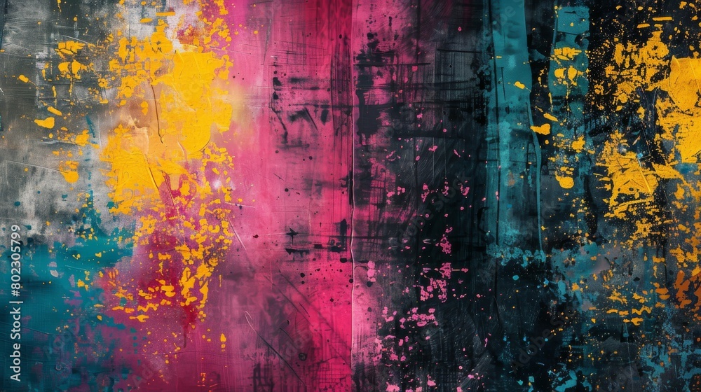 Obraz premium A vibrant and abstract painting depicting a colorful