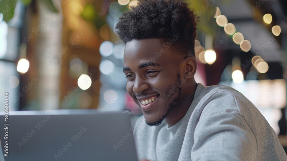 A Smiling Man with Laptop A Smiling Man with Laptop