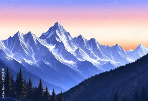 Serene mountain range at sunset majestic peaks ser (21) © Hidayah