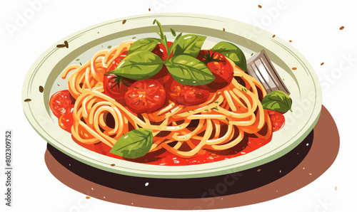 **Bolognese vector flat minimalistic isolated illustration