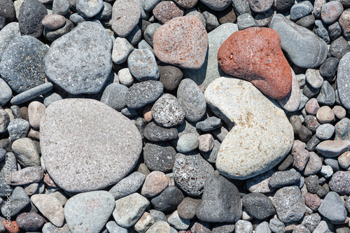 abstract image of stones from the ground of Kusamba beach in Bali Indonesia