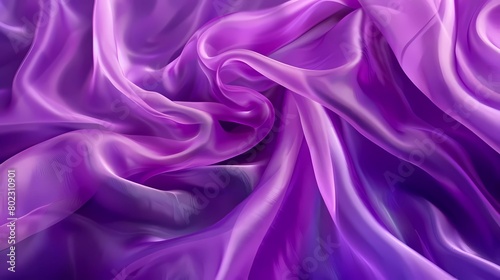 Colorful background of flowing purple fabric. Smooth and soft.