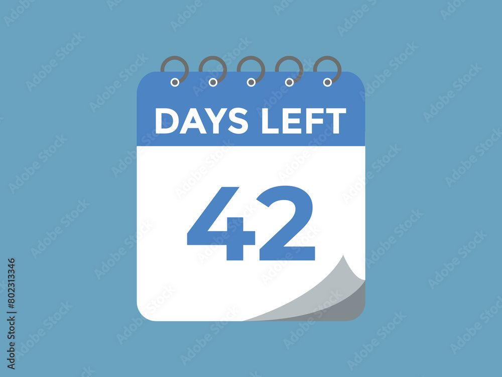 42 days to go countdown template. 42 day Countdown left days banner design. 42 Days left countdown timer
42 days to go countdown template. 42 day Countdown left days banner design. 42 Days left countdown timer