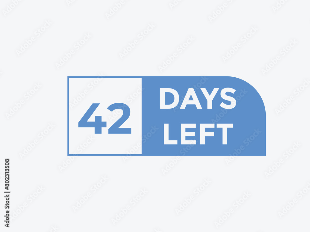 42 days to go countdown template. 42 day Countdown left days banner design. 42 Days left countdown timer
42 days to go countdown template. 42 day Countdown left days banner design. 42 Days left countdown timer