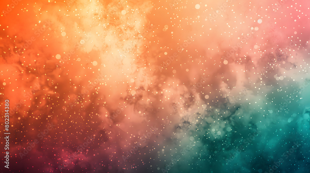 Orange teal green pink abstract grainy gradient Background. Generative AI.