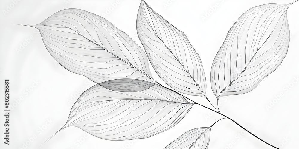 Curved leaves abstract texture. Natural background. Curved beautiful leaves black and white abstract texture. Natural background processed with gradient.
