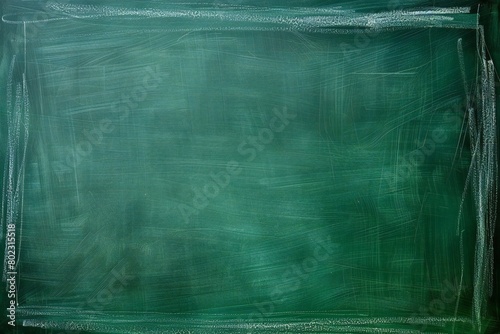 Green chalkboard background,  Chalk rubbed out on blackboard photo