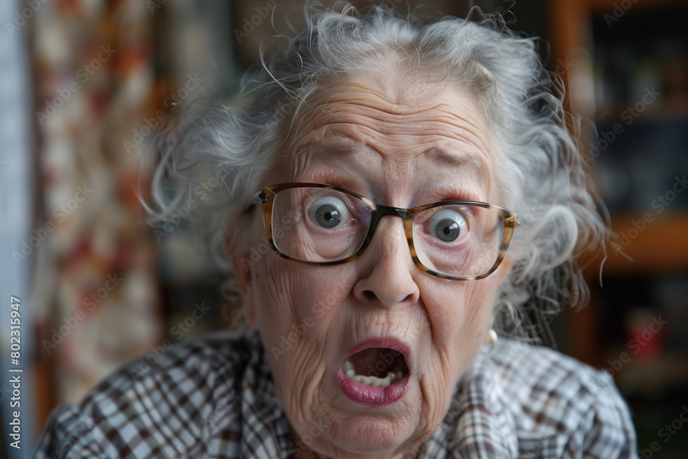 shocked old woman shocked old woman